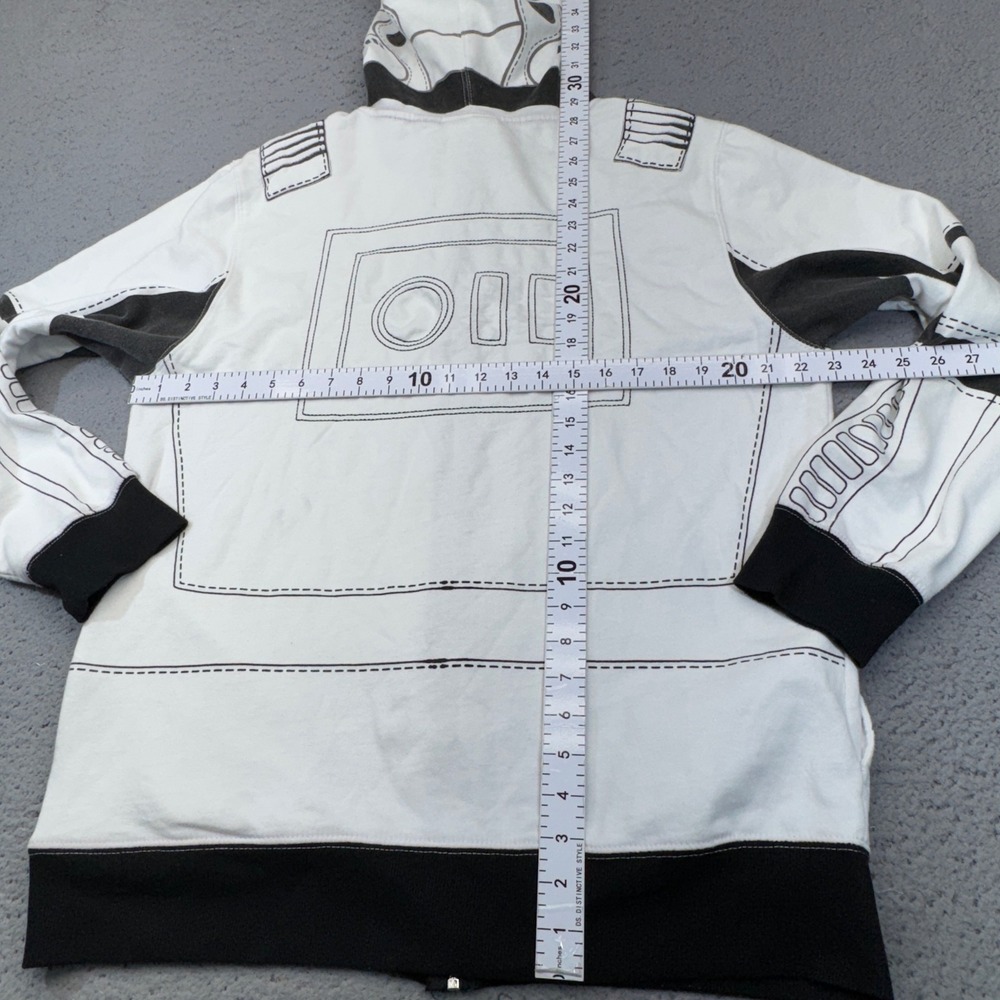 Star Wars Stormtrooper Hoodie Mens XL White Full Zip Costume Graphic Jacket - Picture 5 of 10